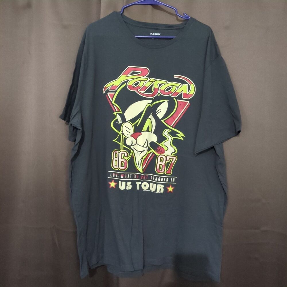 Poison Look What The Cat Dragged In US Tour Shirt Black 3XL